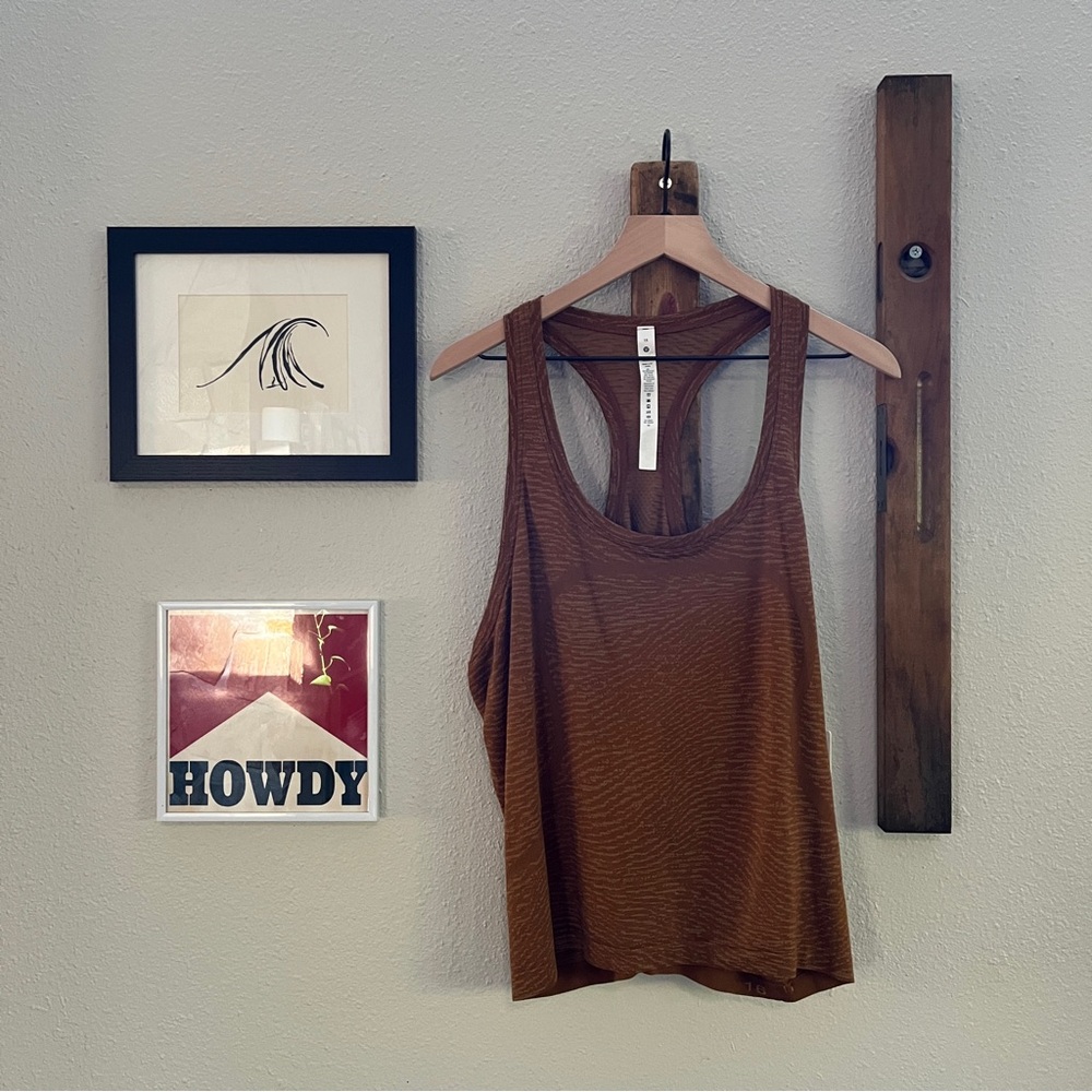 $58 Lululemon Swiftly Tech Racerback Tank Top 2.0 Race Length Copper Brown 16